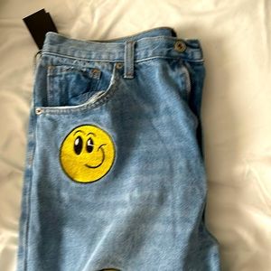 Smiley face flare boot cut jeans size 13